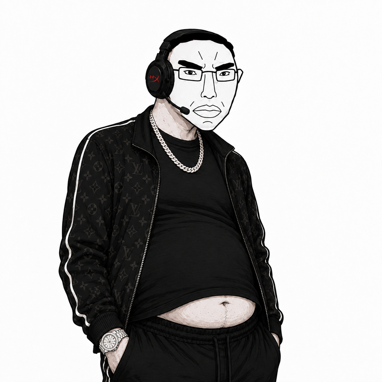 The face of $celebrooty: a headset-wearing meme coin trader